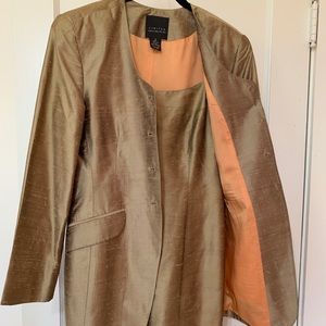 The Limited Gold Midi Dress with Jacket